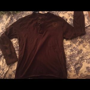 Brown Henley-like shirt